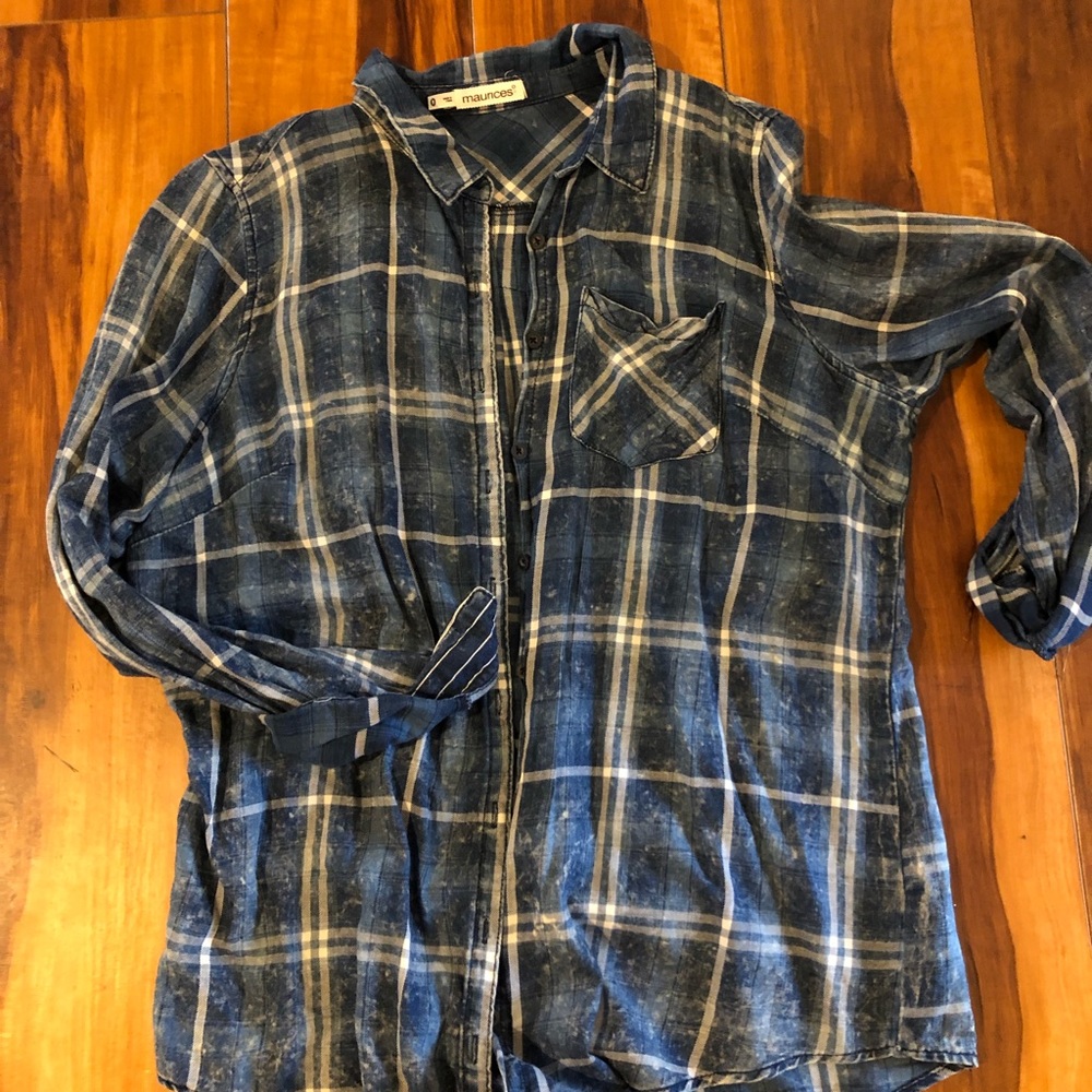 Plaid button down